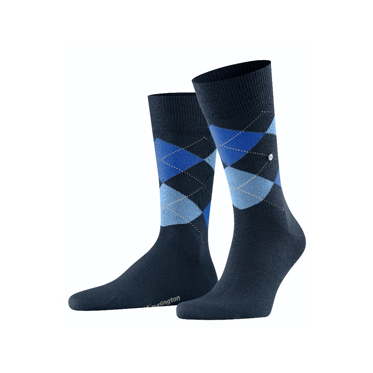 Burlington Tagessocke Edinburgh SO spaceblau Herren - 1 Paar